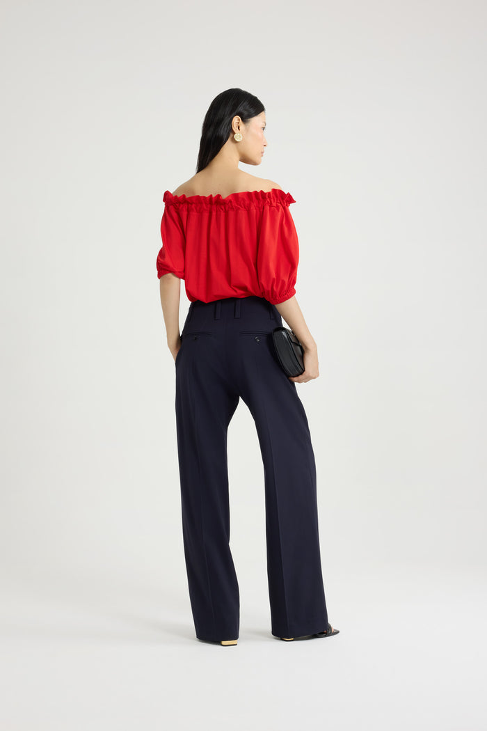 Jean Patou T-shirt à Coulisse En Coton Bio Lipstick Red