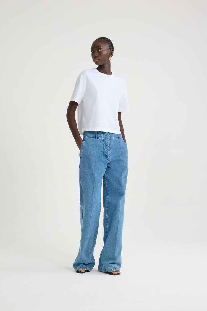 Jean Patou T-shirt à Logo Patou Brodé En Coton Bio White