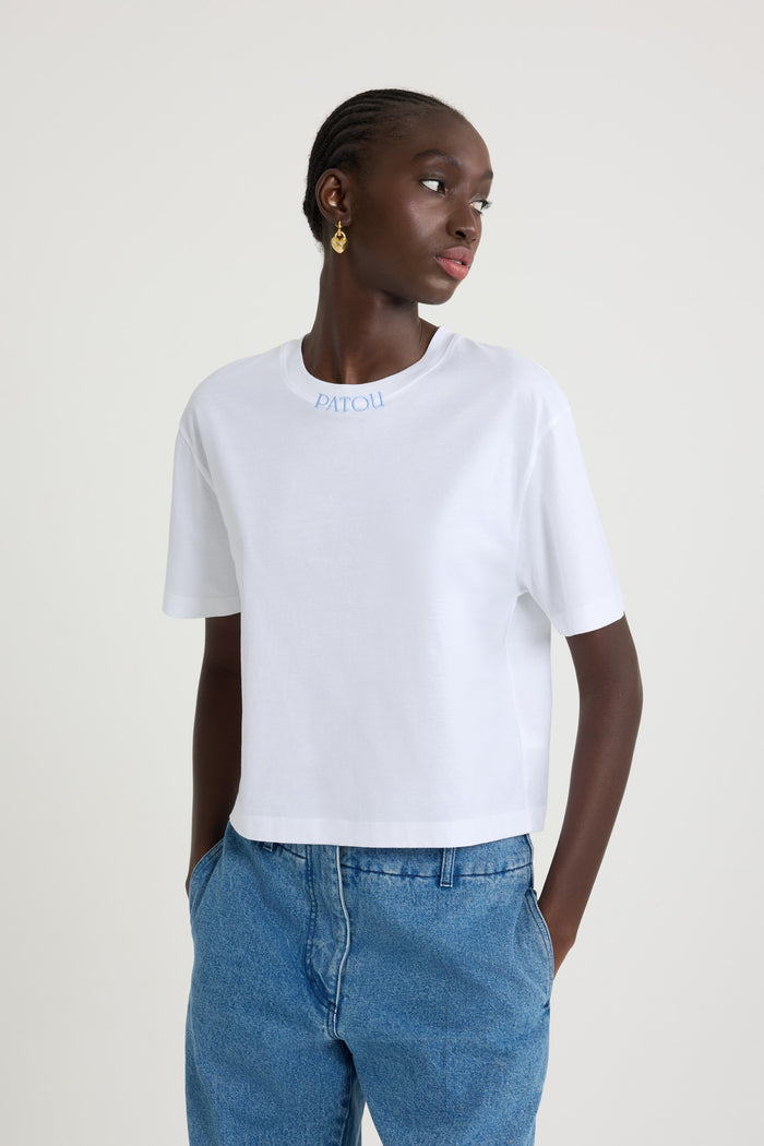 Jean Patou T-shirt à Logo Patou Brodé En Coton Bio White