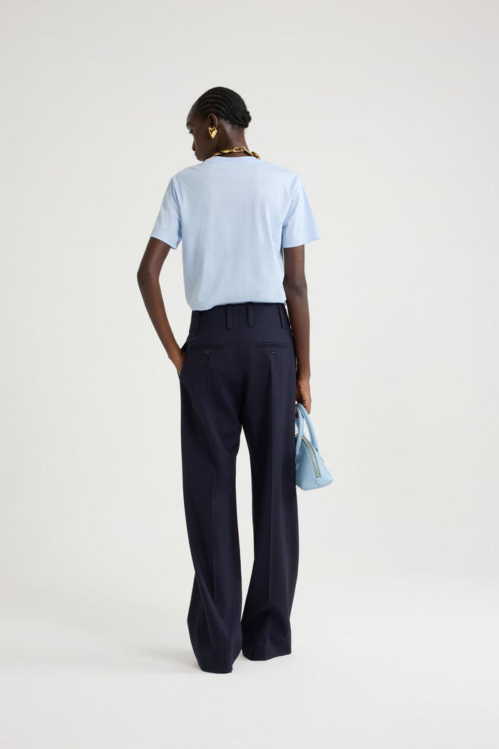 Jean Patou T-shirt à Logo Patou Et Monogramme JP En Coton Bio Skylight Blue