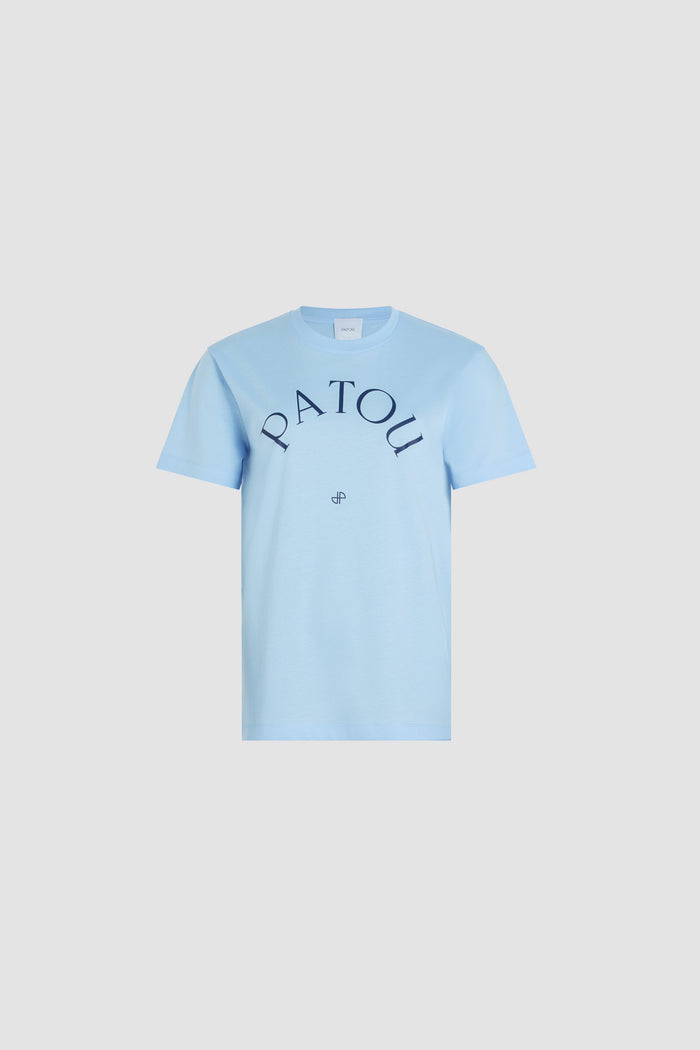 jean patou T-shirt à logo Patou et monogramme JP en coton bio Skylight Blue