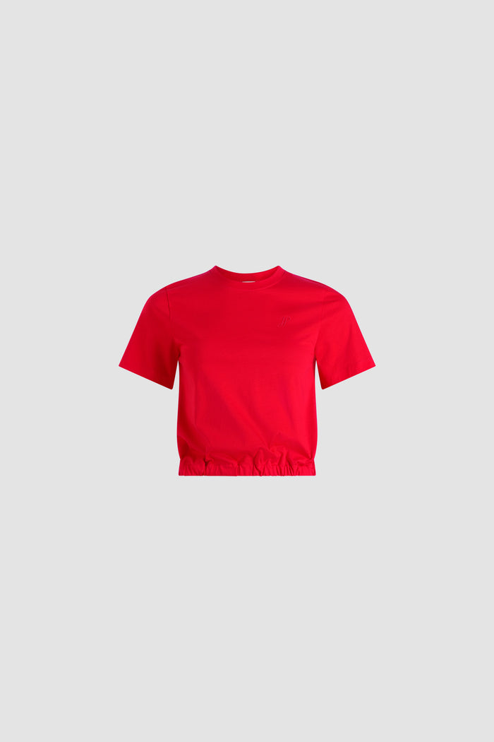 jean patou T-shirt dos nu en coton bio Lipstick Red