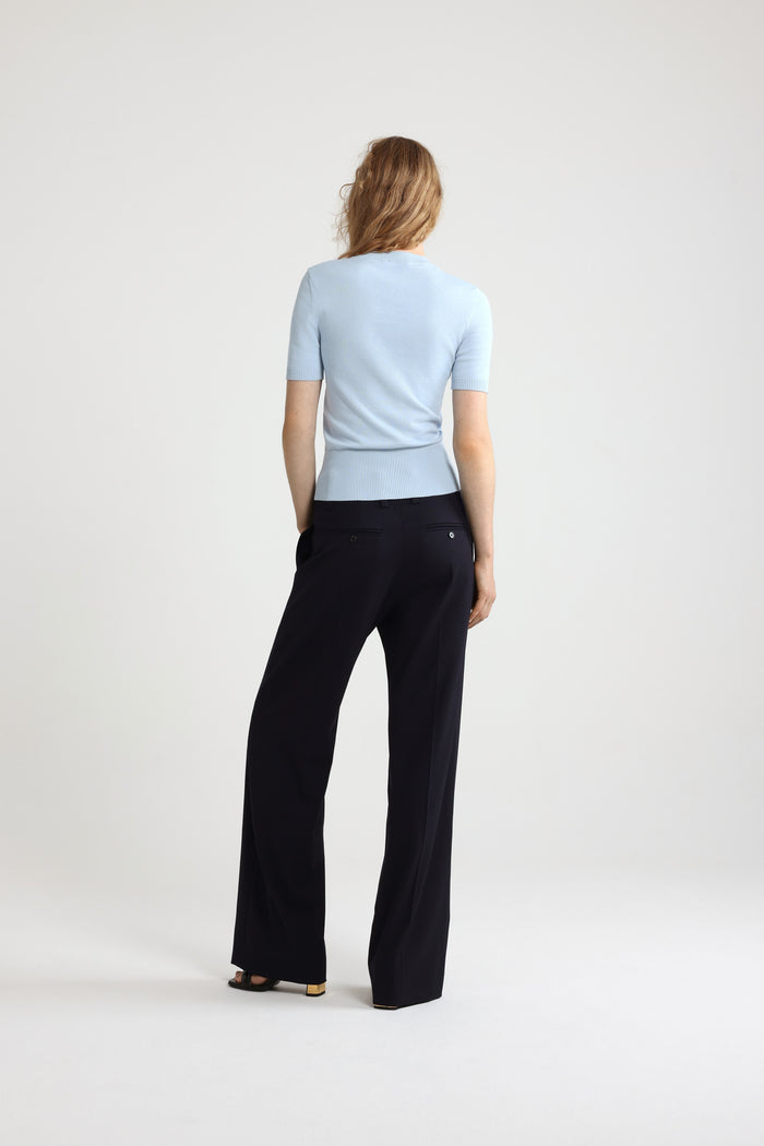 Jean Patou Top à Logo Patou En Maille De Coton Mélangé Skylight Blue