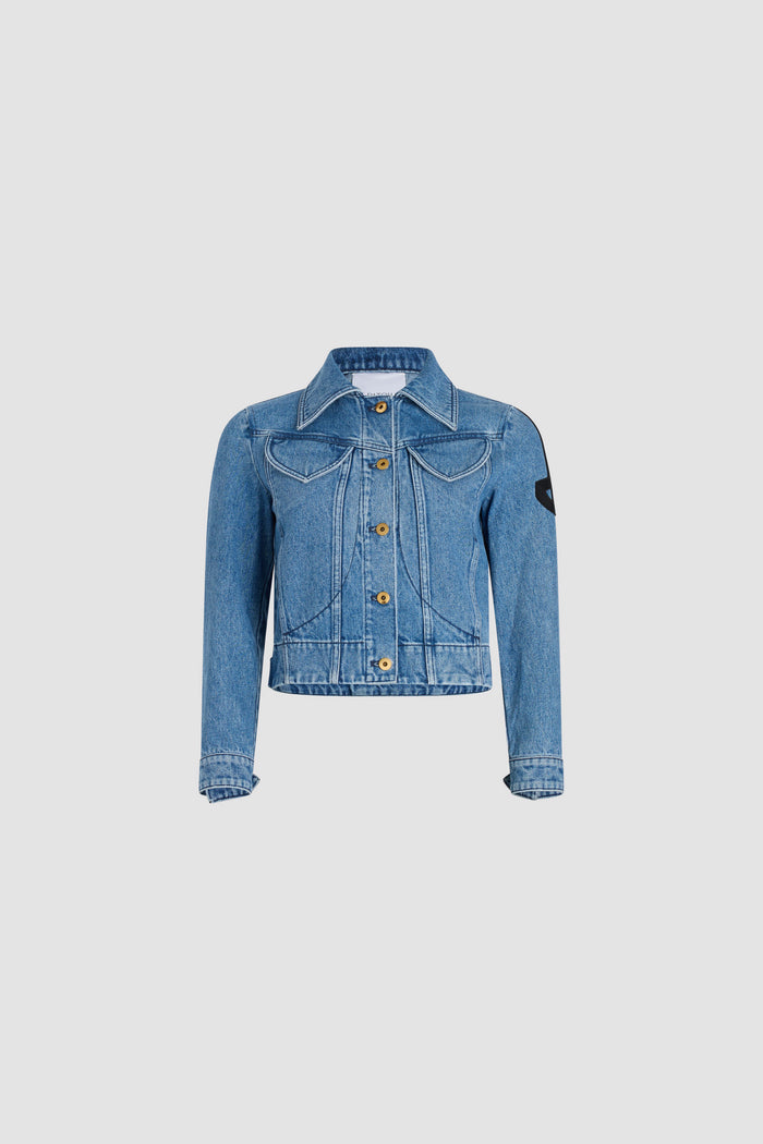 jean patou Veste iconique en denim de coton Heritage Blue Wash