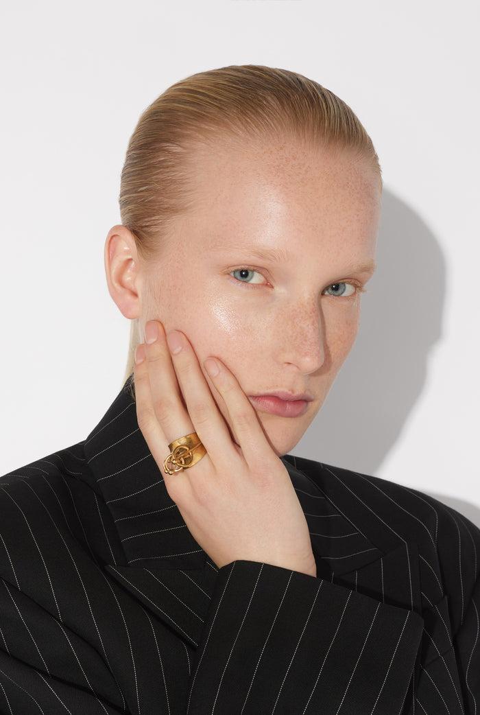 jean paul gaultier La Bague Piercing Dorée Doré