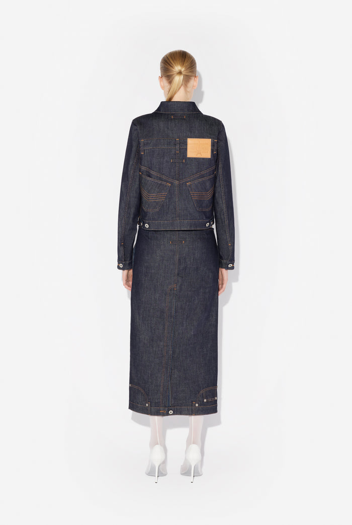 Jean Paul Gaultier La Jupe Denim Inversée Bleu