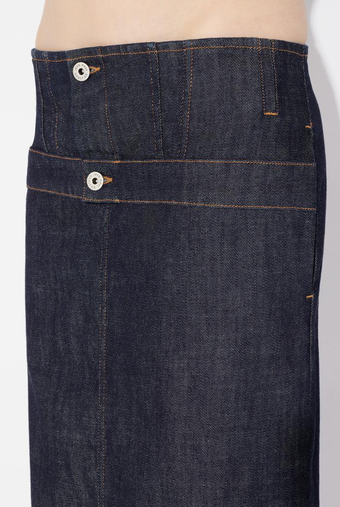 jean paul gaultier La Jupe Denim Inversée Bleu