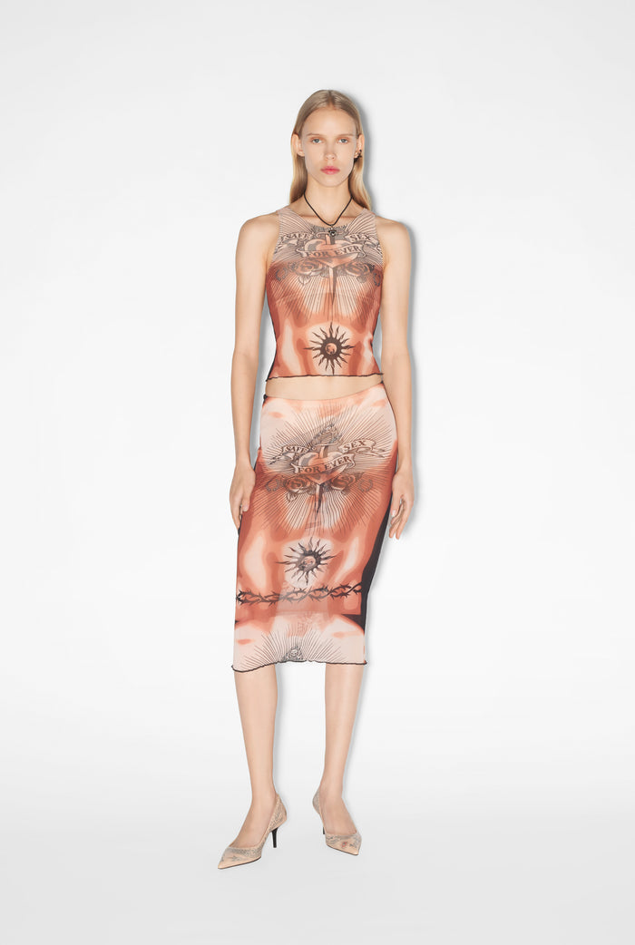 jean paul gaultier La Jupe Tattoo Safe Sex Beige