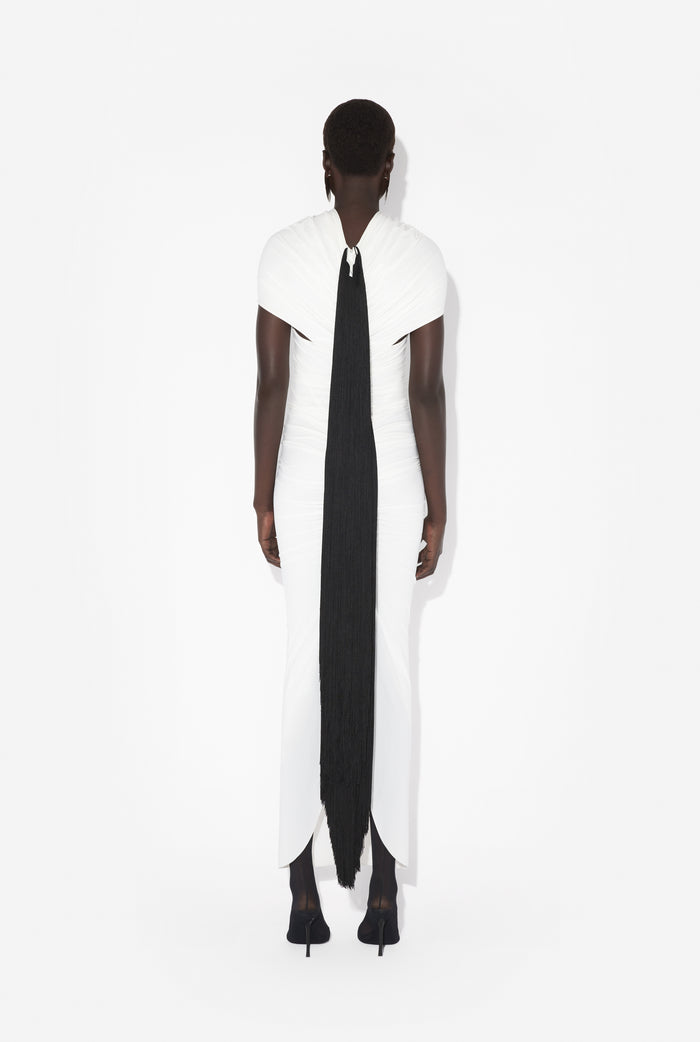 Jean Paul Gaultier La Robe à Franges Blanc