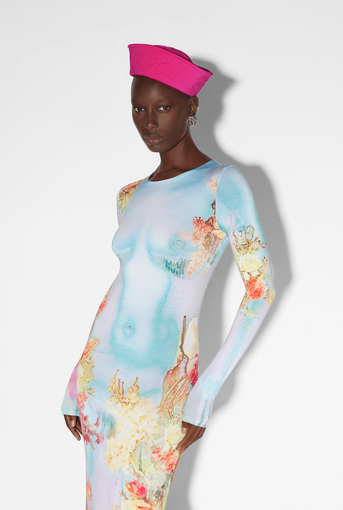 Jean Paul Gaultier La Robe Body Flower Bleue Bleu