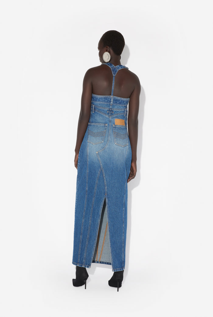 Jean Paul Gaultier La Robe Salopette Denim Bleu