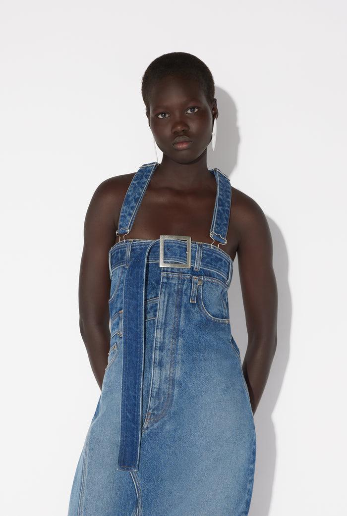 Jean Paul Gaultier La Robe Salopette Denim Bleu