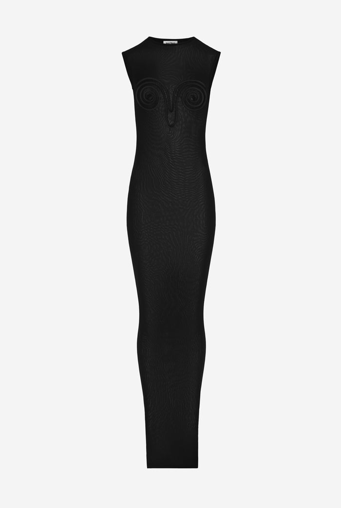 Jean Paul Gaultier La Robe Spirale 3D Noire Noir
