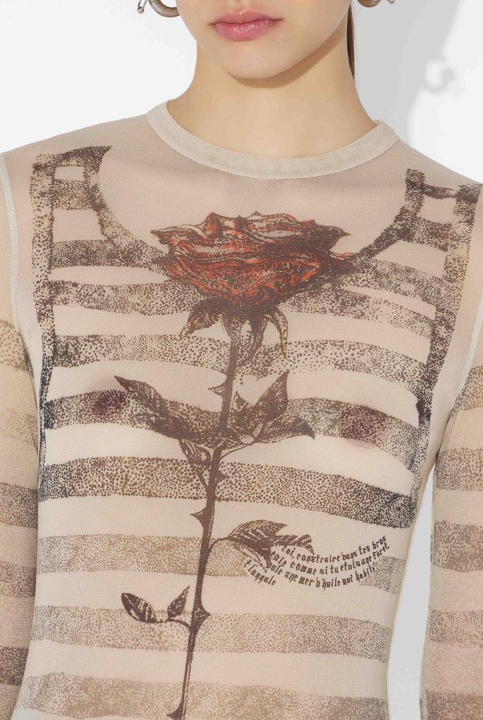 Jean Paul Gaultier La Robe Tattoo Marinière Écru