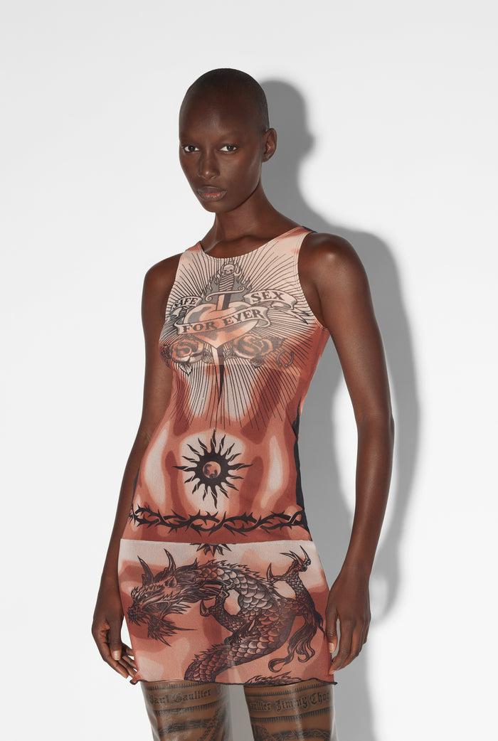 Jean Paul Gaultier La Robe Tattoo Safe Sex Beige