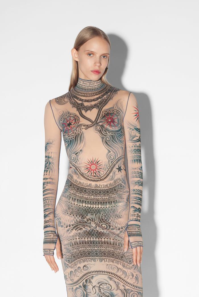 Jean Paul Gaultier La Robe Tattoo Soleil Beige