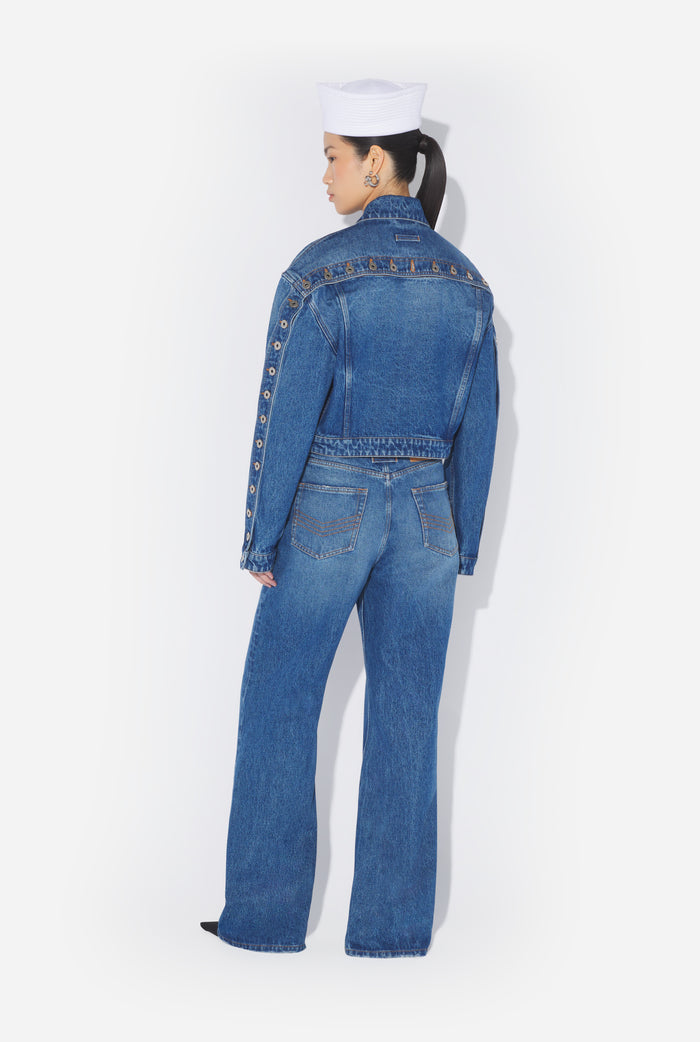 Jean Paul Gaultier La Veste Denim Boutonnée Bleu