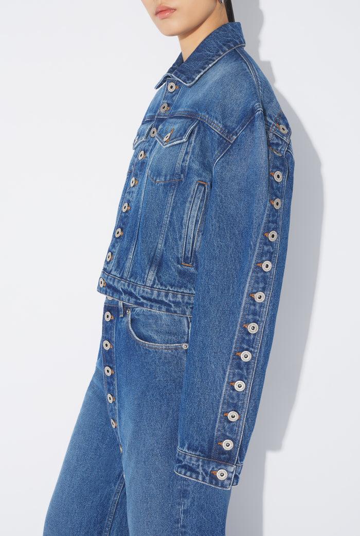 Jean Paul Gaultier La Veste Denim Boutonnée Bleu