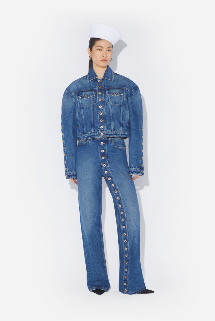 jean paul gaultier La Veste Denim Boutonnée Bleu