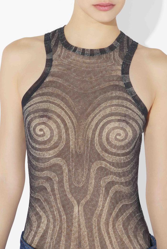 Jean Paul Gaultier Le Body Spirale Noir Noir