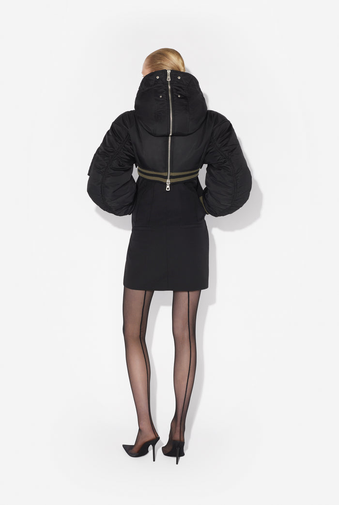 Jean Paul Gaultier Le Bomber Court Matelassé Noir