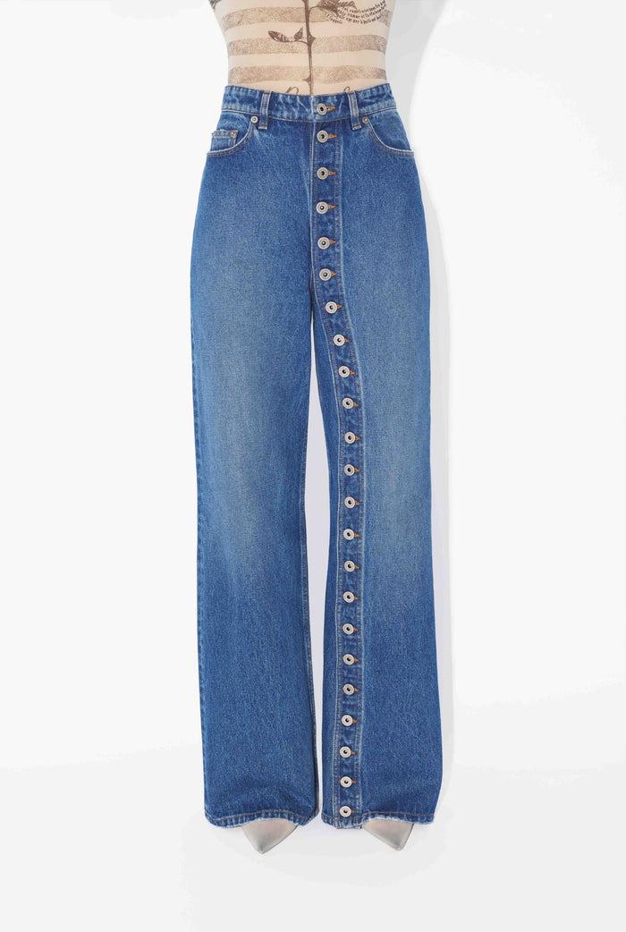 Jean Paul Gaultier Le Jean Denim Boutonné Bleu
