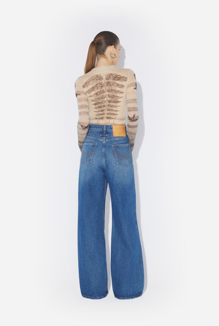 jean paul gaultier Le Jean Denim Boutonné Bleu