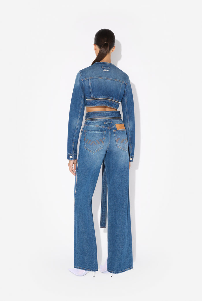 Jean Paul Gaultier Le Jean Denim Ceinturé Bleu