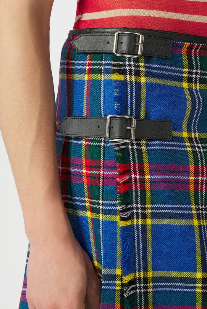 Jean Paul Gaultier Le Kilt Iconique Tartan Bleu