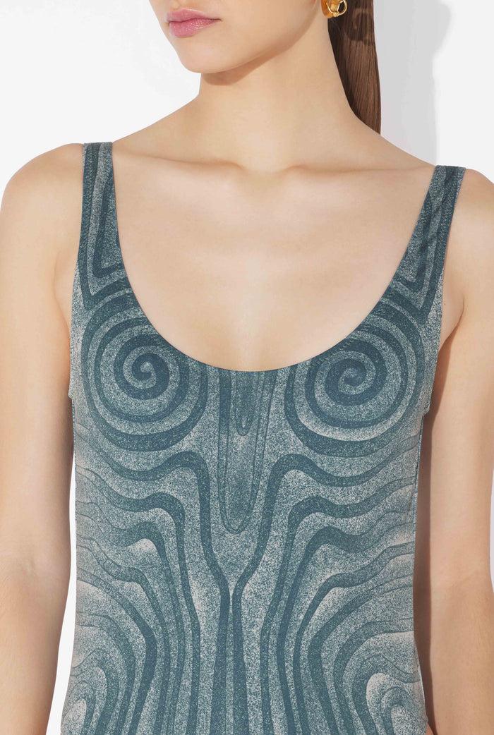 Jean Paul Gaultier Le Maillot Spirale Bleu Bleu