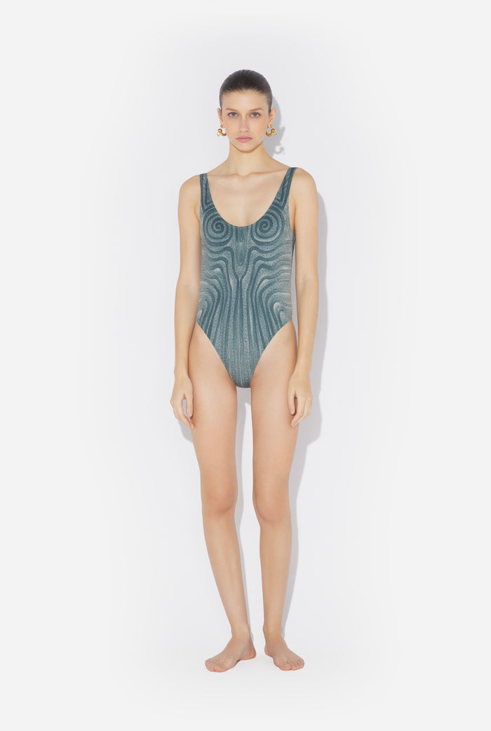 jean paul gaultier Le Maillot Spirale Bleu Bleu