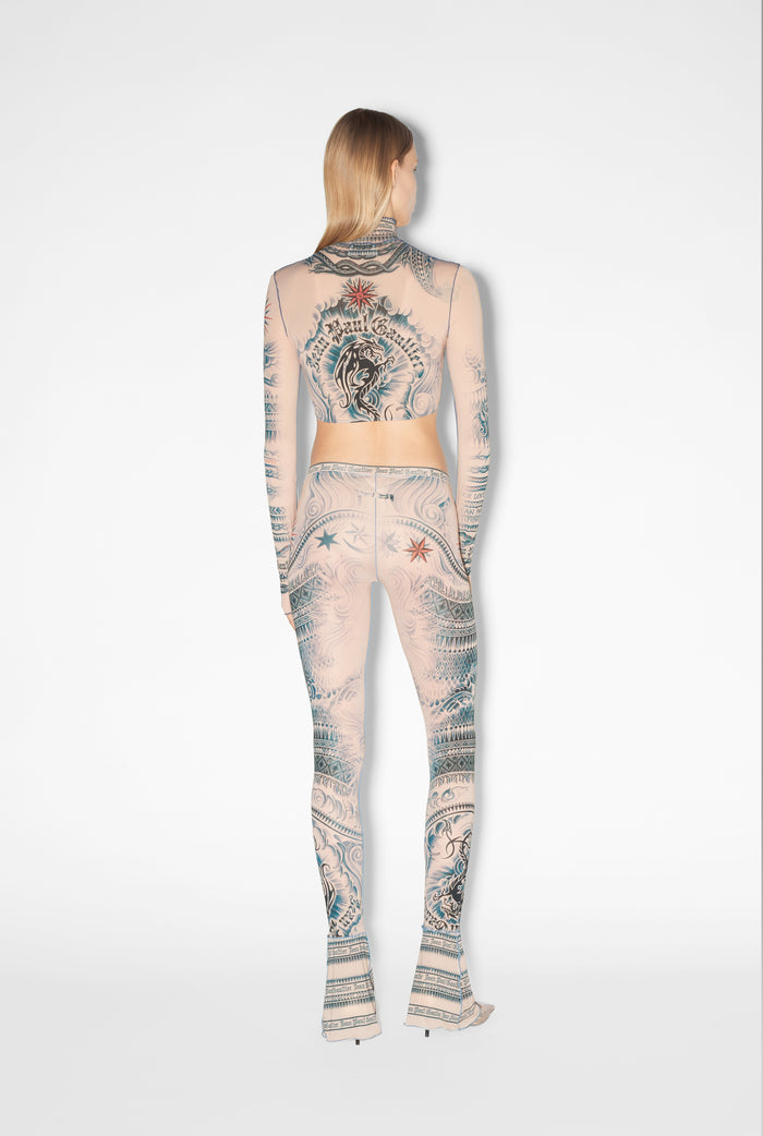 Jean Paul Gaultier Le Pantalon Tattoo Soleil Beige