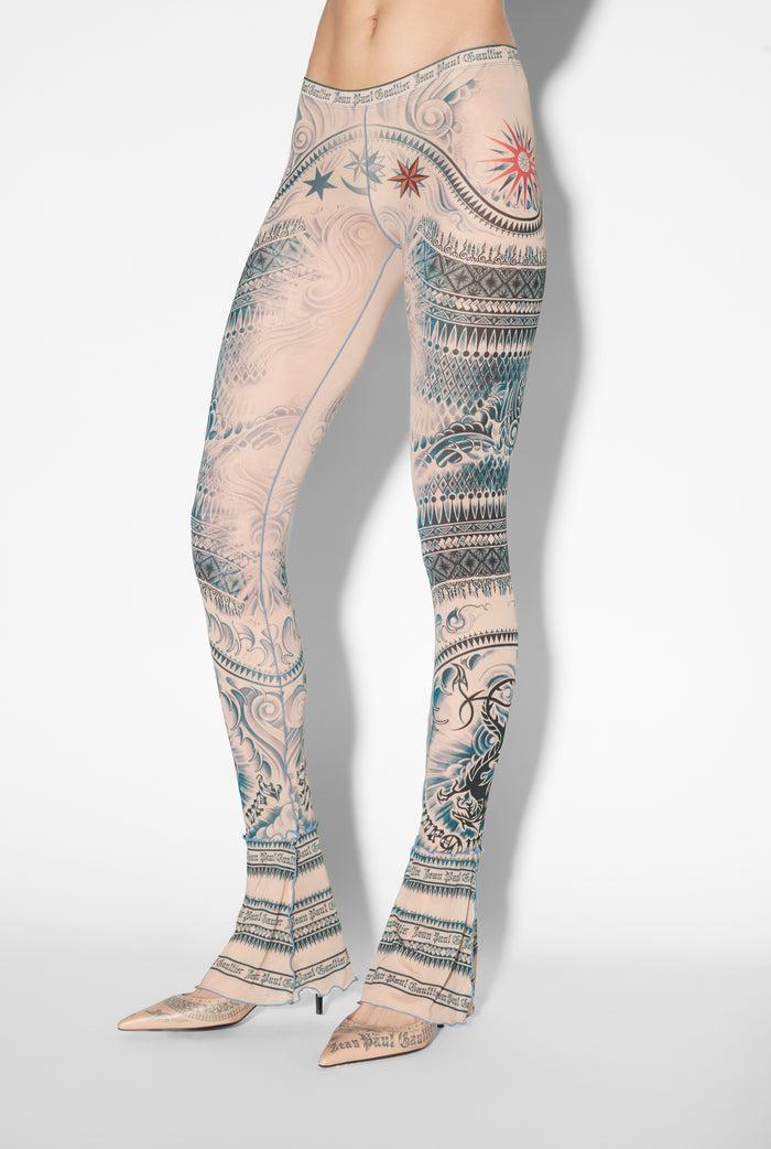 Jean Paul Gaultier Le Pantalon Tattoo Soleil Beige