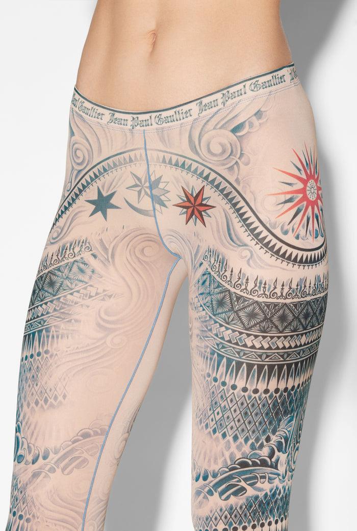 Jean Paul Gaultier Le Pantalon Tattoo Soleil Beige
