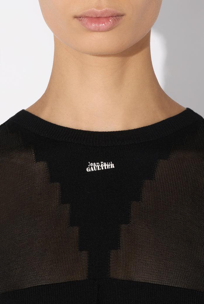 Jean Paul Gaultier Le Pull Maille Logo Noir