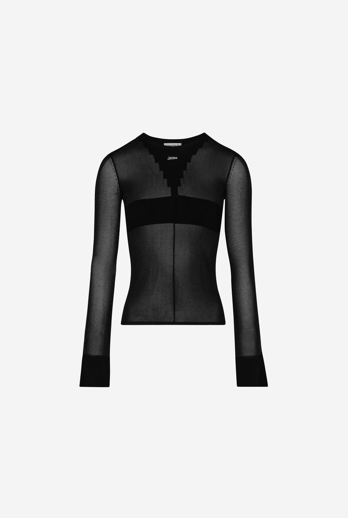 Jean Paul Gaultier Le Pull Maille Logo Noir