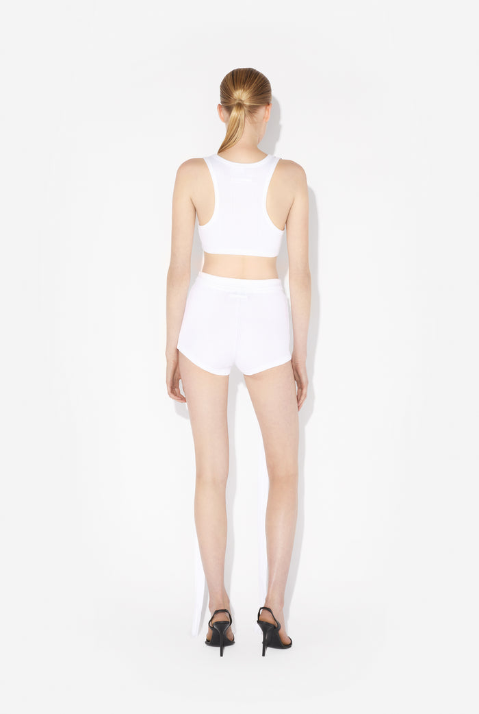 jean paul gaultier Le Short à Patch Blanc Blanc