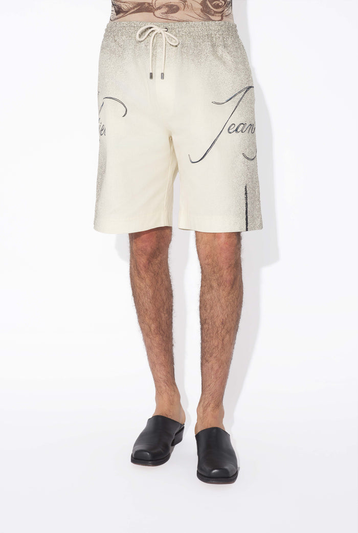 Jean Paul Gaultier Le Short Multi-Tattoo Écru