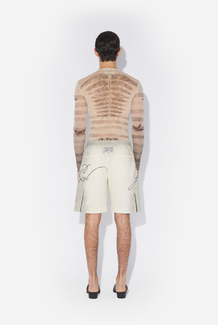 jean paul gaultier Le Short Multi-Tattoo Écru