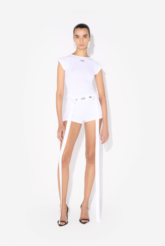 jean paul gaultier Le T-Shirt à Patch Blanc Blanc