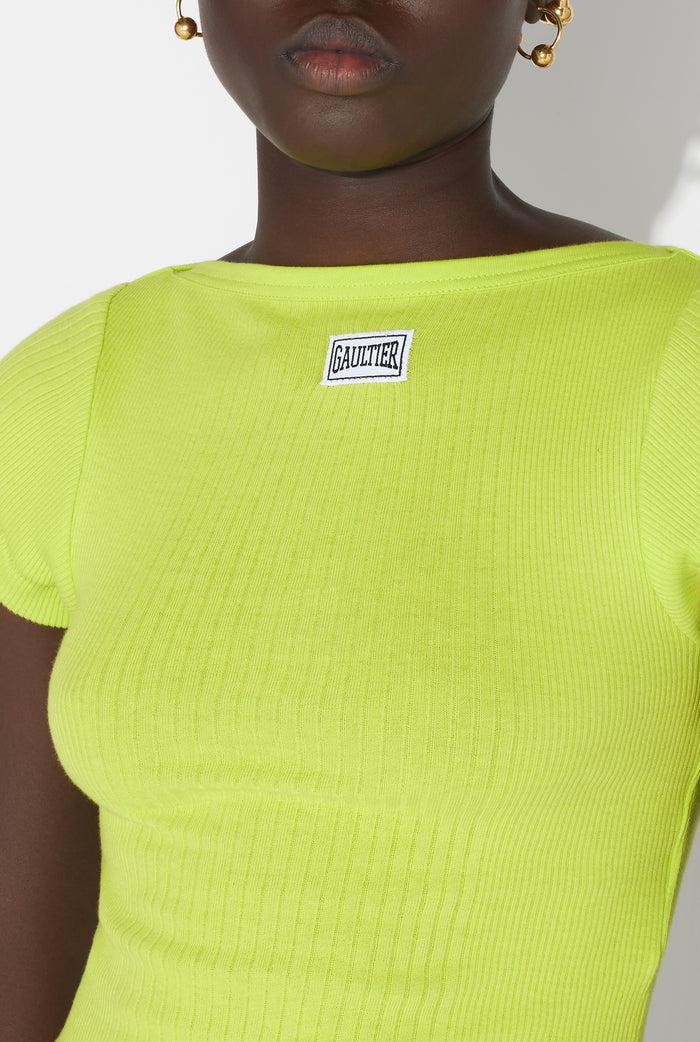Jean Paul Gaultier Le T-Shirt à Patch Jaune Vert