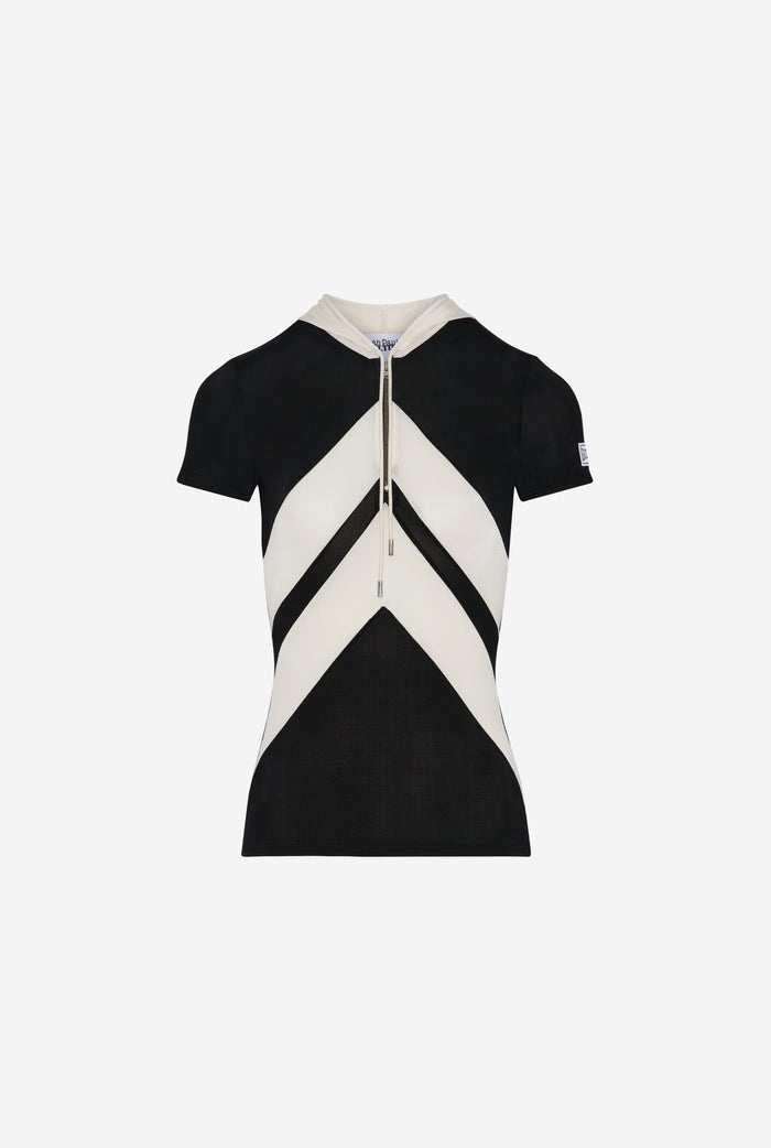 Jean Paul Gaultier Le T-Shirt Noir à Chevrons Noir