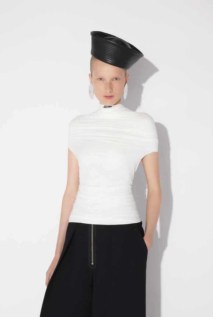 Jean Paul Gaultier Le Top à Franges Blanc