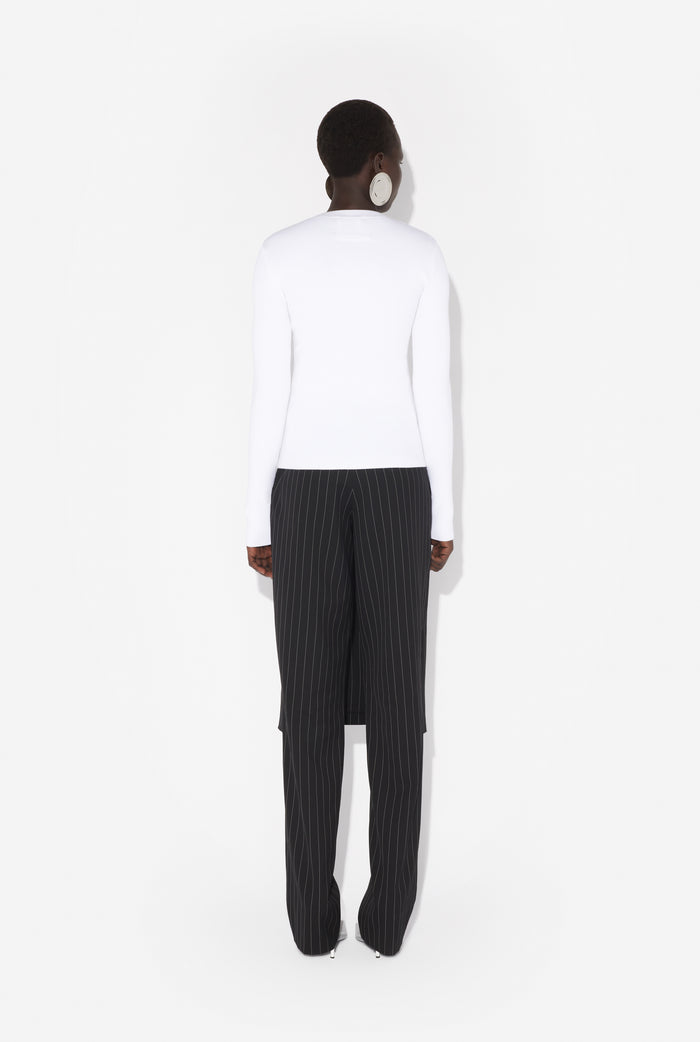 jean paul gaultier Le Top Blanc à Chevrons Blanc