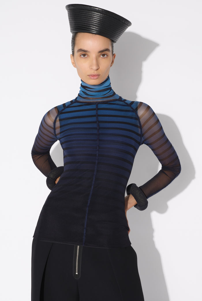 Jean Paul Gaultier Le Top Rayé 3D Noir