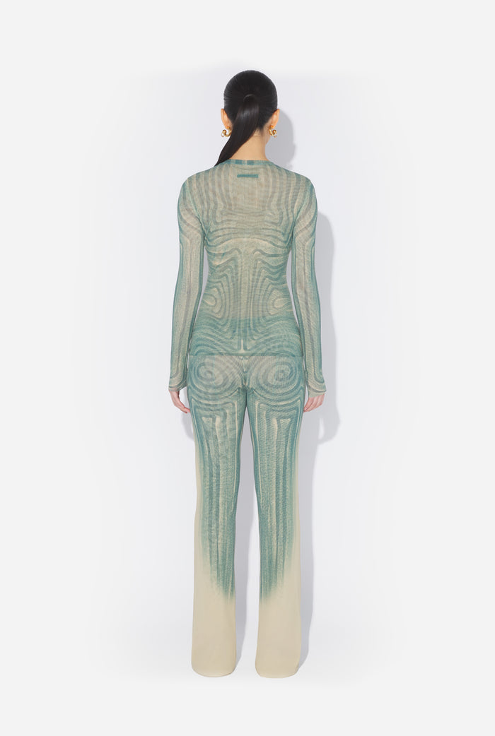 Jean Paul Gaultier Le Top Spirale Bleu Bleu