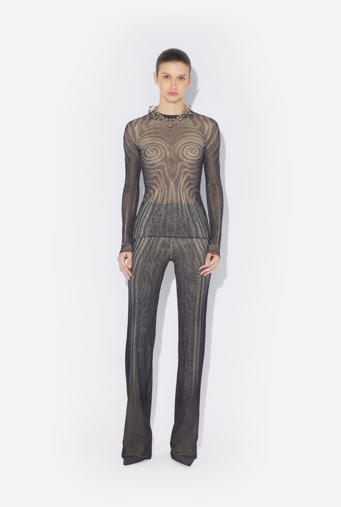 Jean Paul Gaultier Le Top Spirale Noir Noir