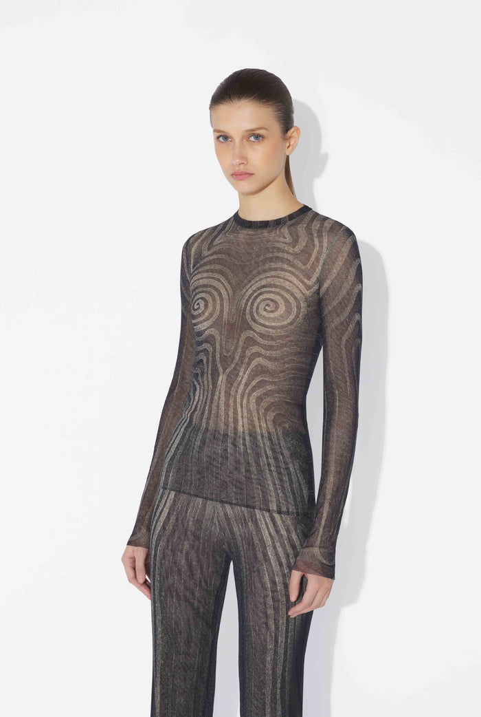 Jean Paul Gaultier Le Top Spirale Noir Noir