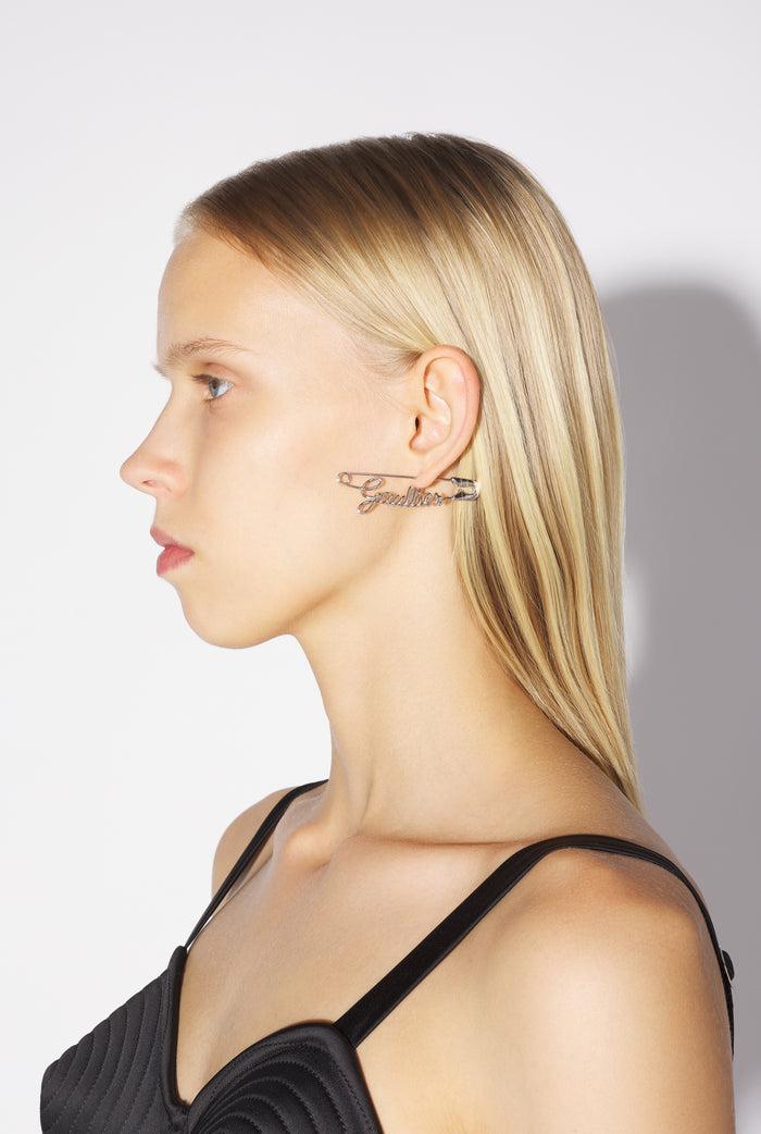 jean paul gaultier La Boucle d'Oreille Épingle Gaultier Argentée Argent