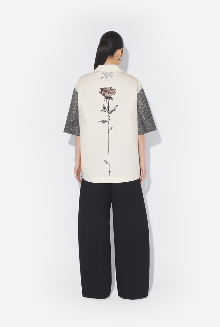 Jean Paul Gaultier La Chemise Bowling Multi-Tattoo Écru